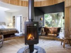 Bed, fire and bath Bed, fire and bath